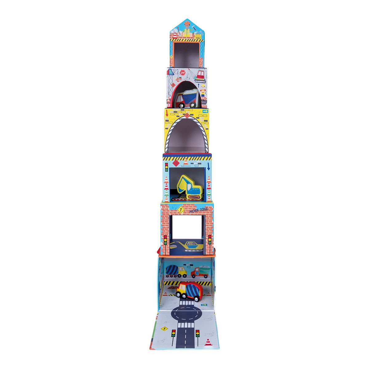 Floss & Rock Ahşap Figürlü Küpler / Constructıon