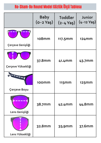 Roshambo Eyewear Glittered Punky / Aynalı Mor Lens  / W