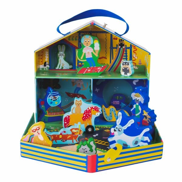 FLOSS & ROCK Ahşap Figürlü Oyun Kutuları / Pets *YENİ*